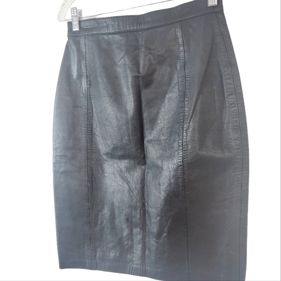 Leather pencil skirt Vintage Paris Sport - Picture 11 of 14